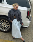 FALDA POLKAS BLUE