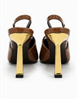 Zapatilla Slingback Punta Metálica