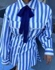 SET CAMISERO DE RAYAS AZULES