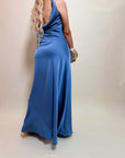 VESTIDO SATÉN BLUE