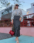 FALDA POLKA DOTS CON OLANES