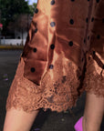 FALDA SATIN POLKA LACE