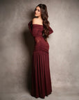 VESTIDO BORGOÑA - MALÁ MEXICO