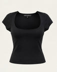 Blusa Scoop — Negro