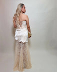 VESTIDO MAXI SATIN & LACE