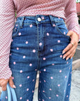 PANTALÓN DENIM DE LUNARES