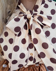 BLUSA POLKA DOTS CON LAZADA