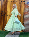 VESTIDO VERDE CELESTE