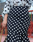 FALDA POLKA DOTS CON OLANES