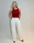 PANTALÓN DENIM WIDE LEG STRECH