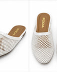 Mules de malla — Blanco