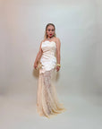 VESTIDO MAXI SATIN & LACE