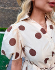 VESTIDO CAMISERO POLKA LATTE