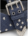 Zapatos Mary Jane Denim Studs