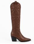 Bota Western Bordada — Café/Negra