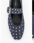 Zapatos Mary Jane Denim Studs