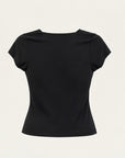 Blusa Scoop — Negro