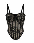 Corset Encaje — Negro
