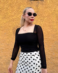 BLUSA BLACK MESH