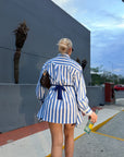 SET CAMISERO DE RAYAS AZULES