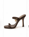 Sandalias de tacón — Chocolate