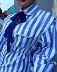 SET CAMISERO DE RAYAS AZULES