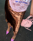 FALDA SATIN POLKA LACE