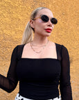 BLUSA BLACK MESH