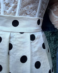FALDA MAXI DE LUNARES CON VOLUMEN