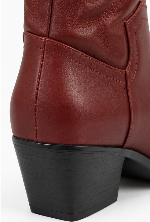 Botas western bordadas — Vino