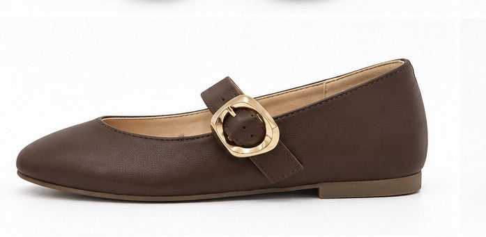 Flats Mary Jane — Chocolate
