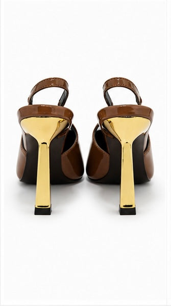 Zapatilla Slingback Punta Metálica