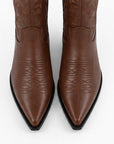 Bota Western Bordada — Café/Negra