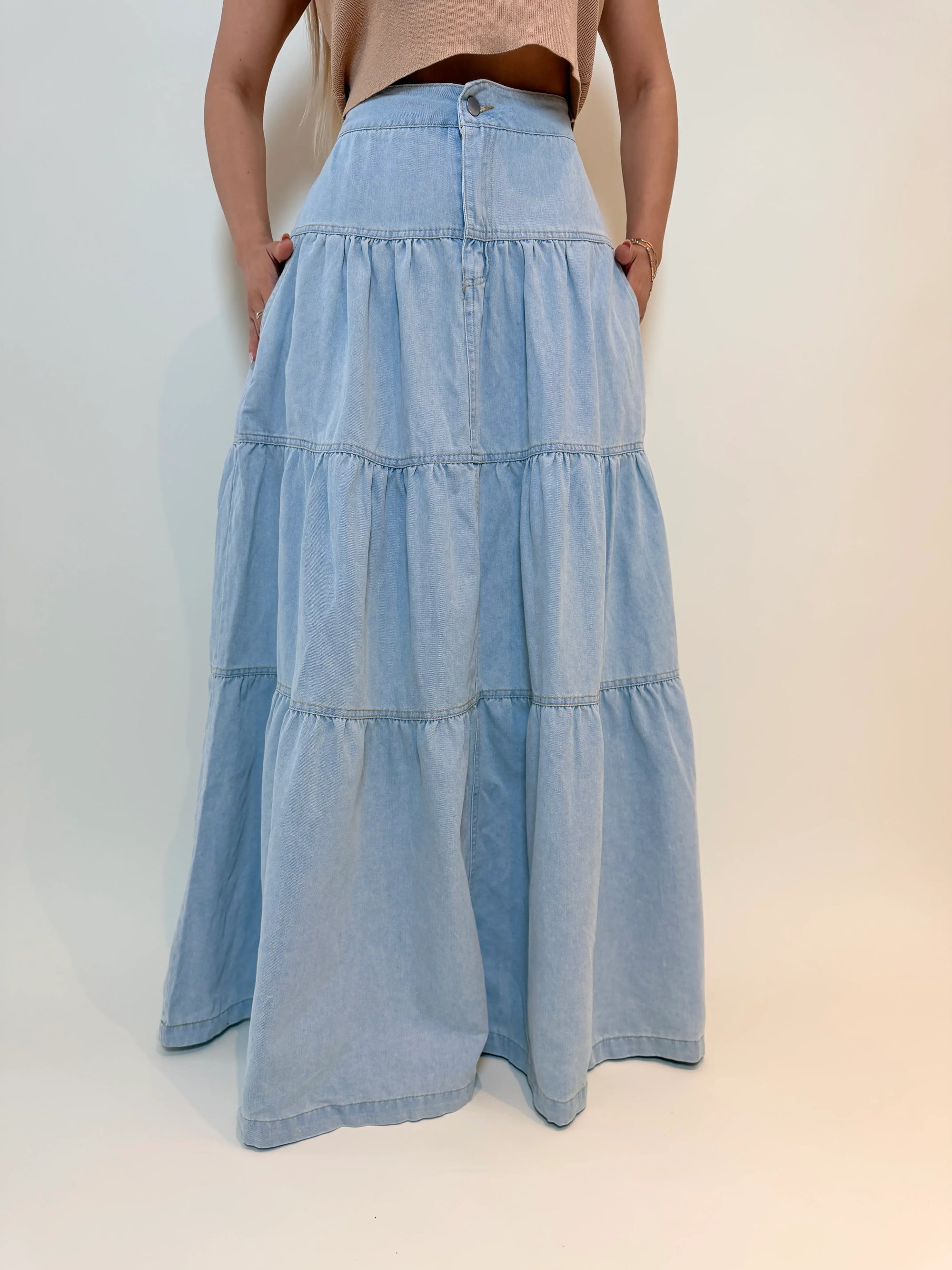 FALDA DENIM BÁSICA