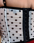 CORSET DE ENCAJE CON LUNARES