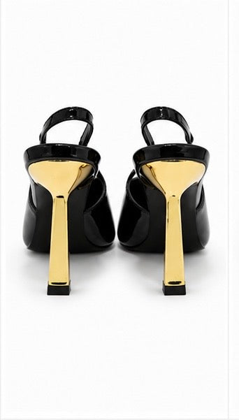 Zapatilla Slingback Punta Metálica