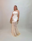 VESTIDO MAXI SATIN & LACE
