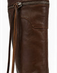Botas altas de piel efecto cuero — Café
