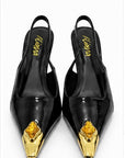Zapatilla Slingback Punta Metálica