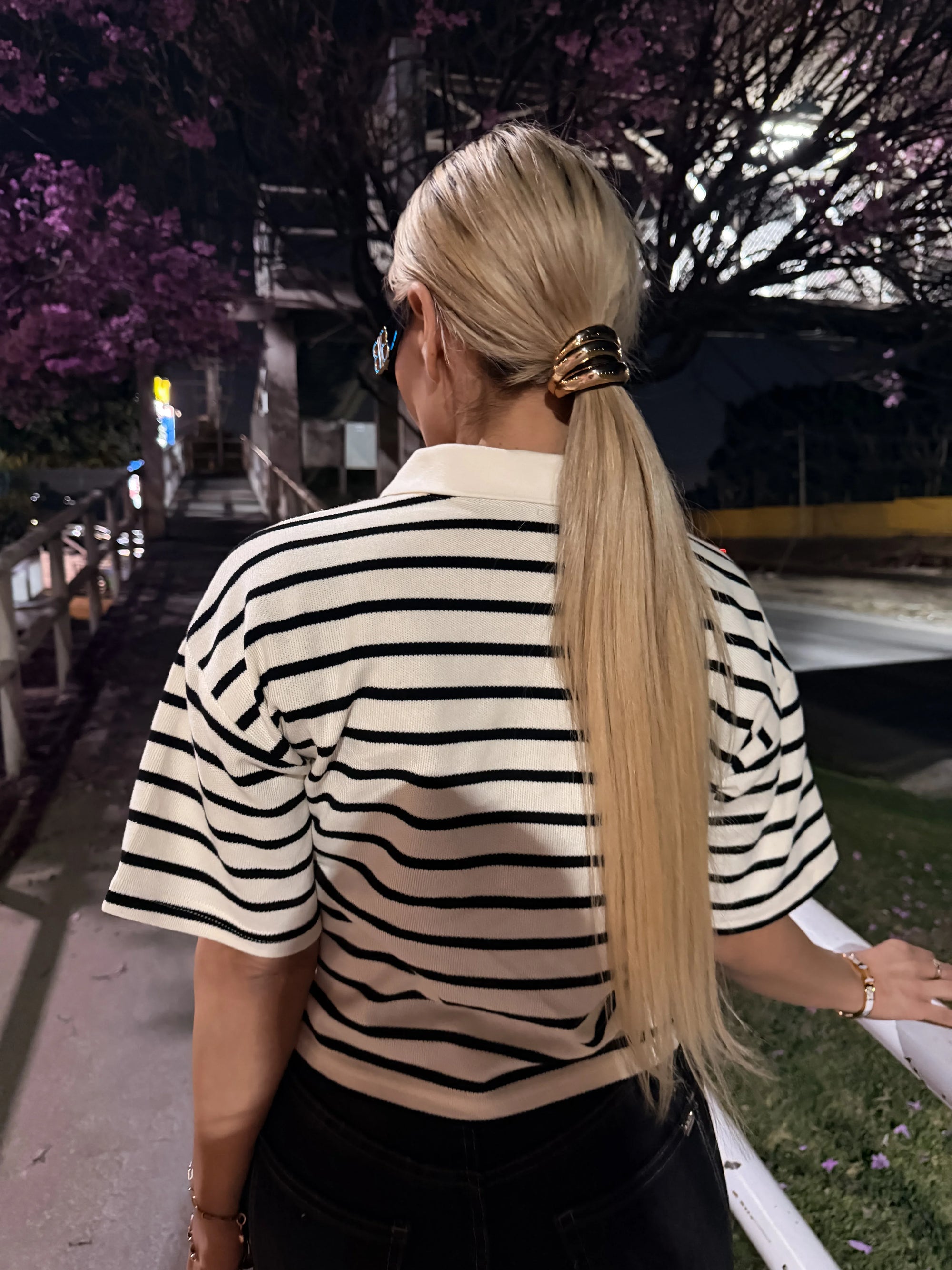 BLUSA TEJIDA DE RAYAS