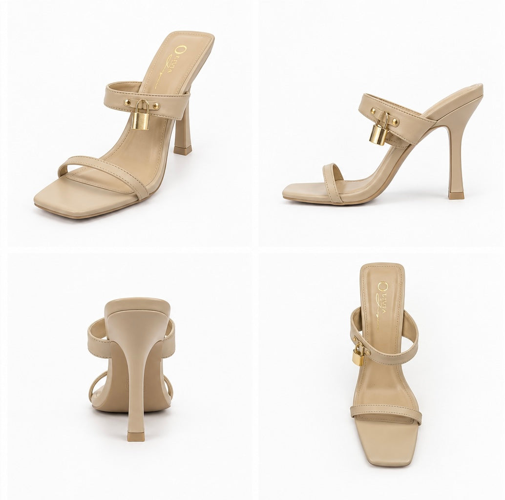 Sandalias de tacón — Chocolate