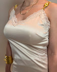 VESTIDO LENCERO CHAMPAGNE