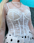 CORSET ESTRUCTURADO DE ENCAJE