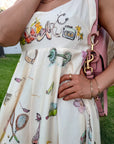 VESTIDO MAXI ESTAMPADO ILUSTRADO