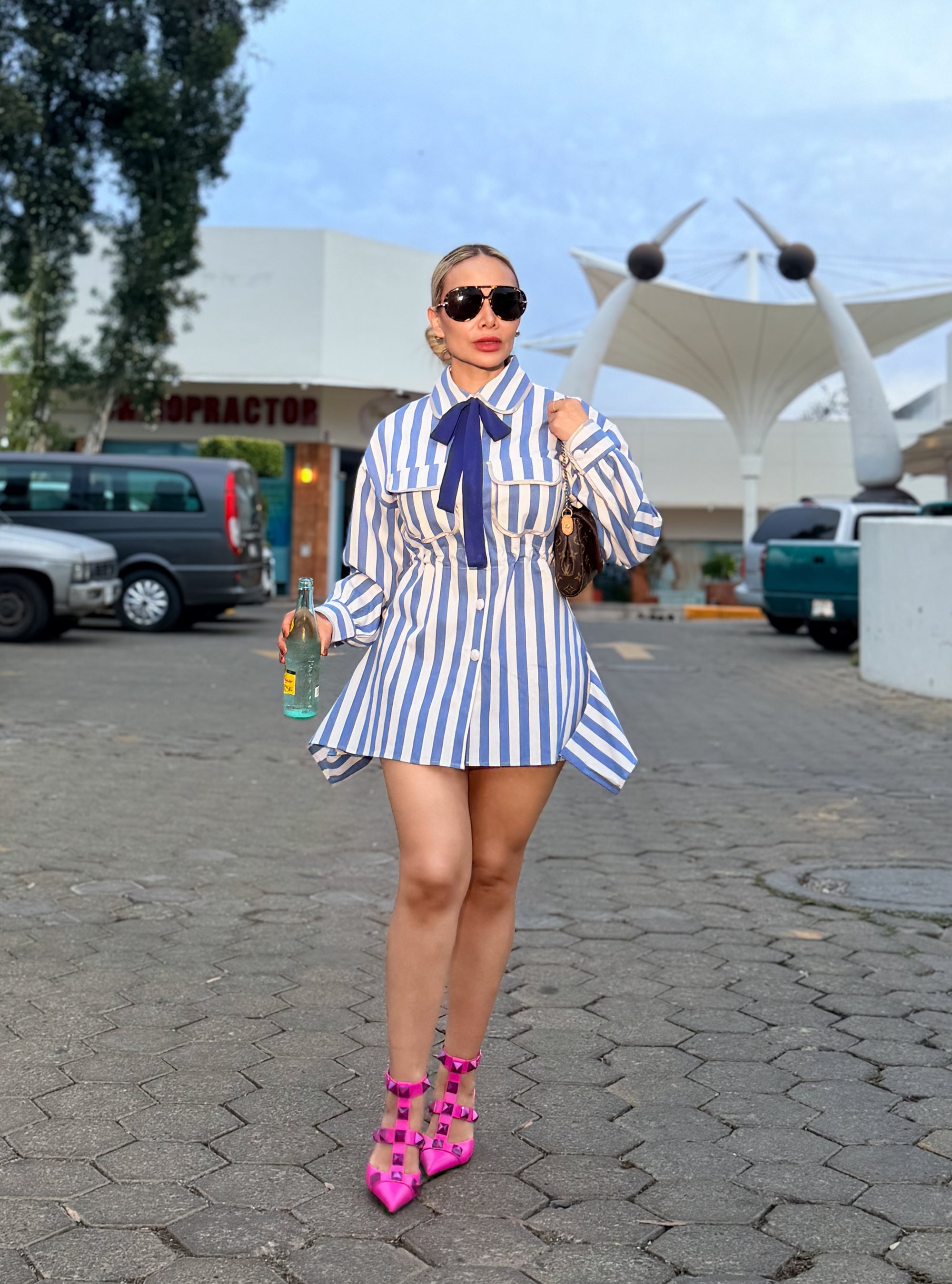 SET CAMISERO DE RAYAS AZULES