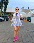 SET CAMISERO DE RAYAS AZULES