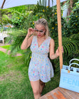 ROMPER FLORAL CELESTE