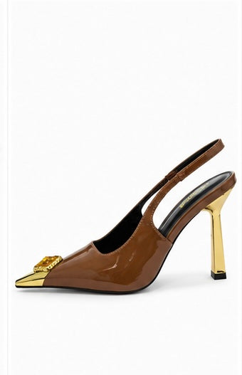 Zapatilla Slingback Punta Metálica