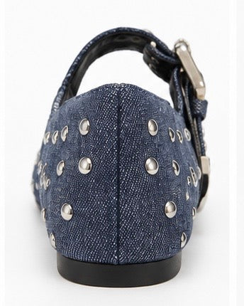 Zapatos Mary Jane Denim Studs