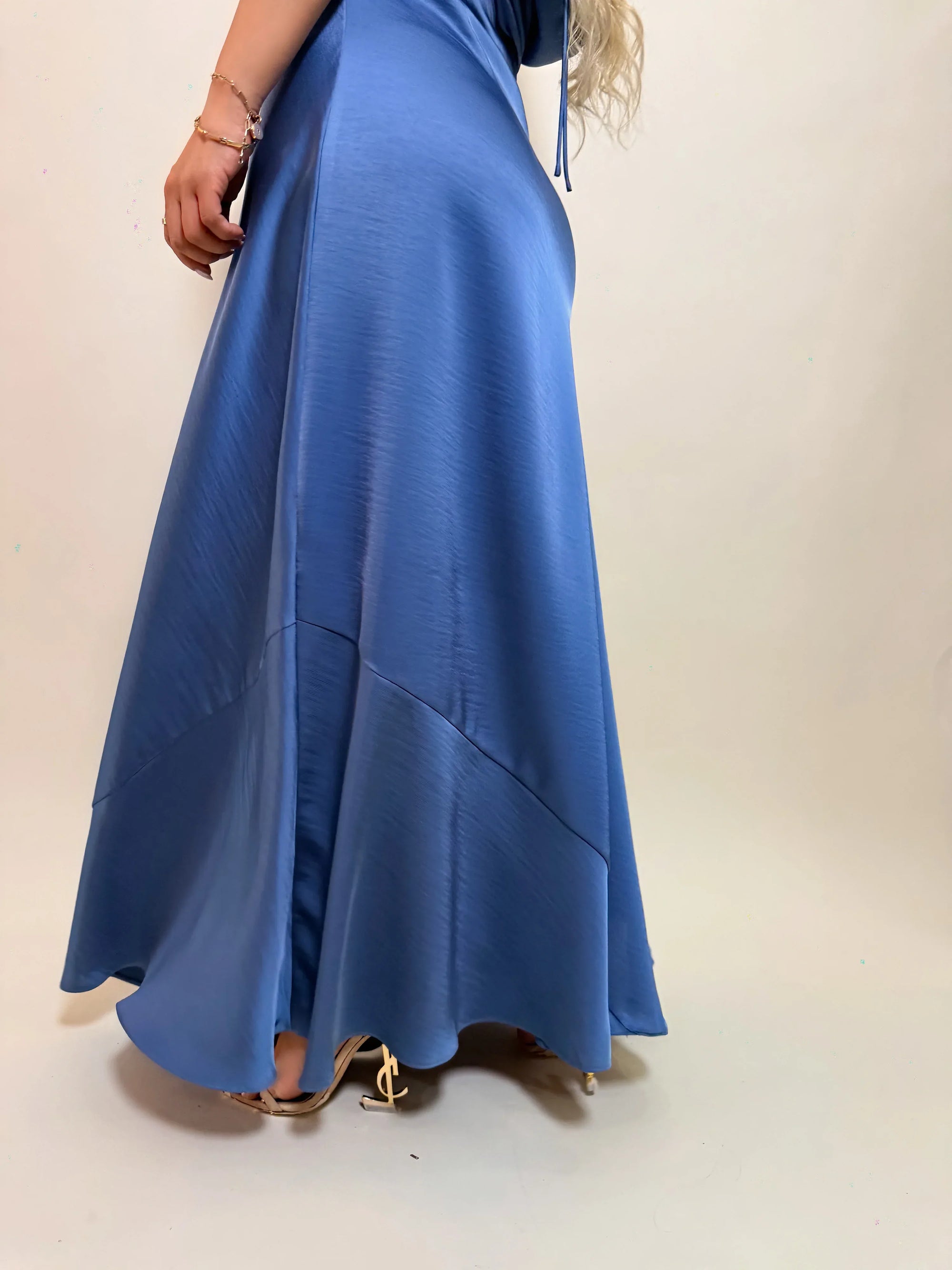 VESTIDO SATÉN BLUE